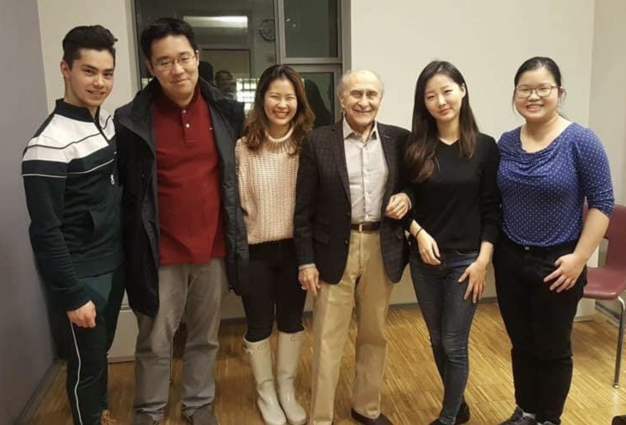 Victor Danchenko with his students